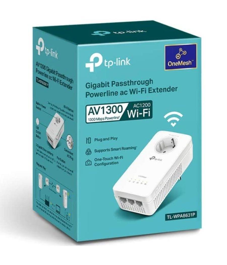 Adaptador powerline tp-link tl-wpa8631p 1300mbps/ alcance 300m