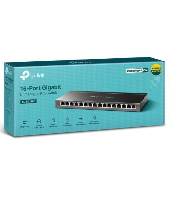 Switch tp-link tl-sg116e 16 puertos/ rj-45 10/100/1000
