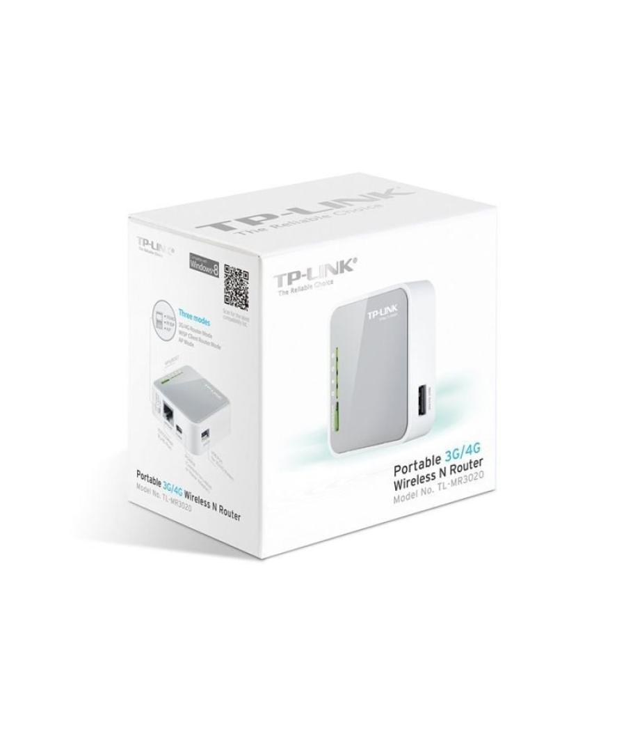 Router inalámbrico 3g tp-link tl-mr3020 150mbps/ 2.4ghz/ 1 antena/ wifi 802.11n/g/b