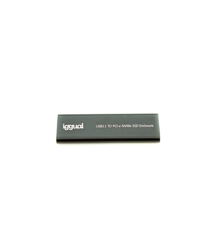 iggual Caja externa USB-C 3.1 SSD M.2 NVMe y SATA - Imagen 1