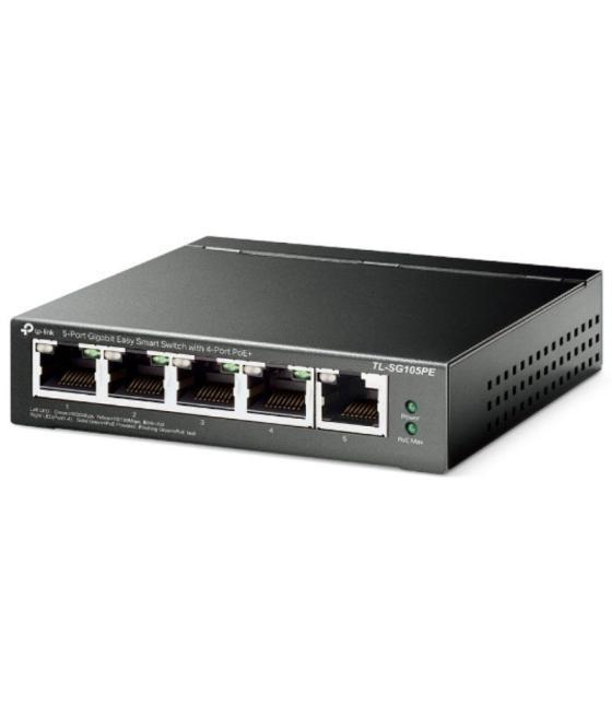 Switch tp-link tl-sg105pe 5 puertos/ rj-45 10/100/1000 poe