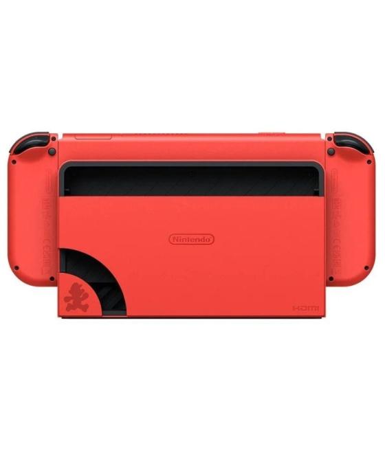 Nintendo switch versión oled mario red edition / incluye base/ 2 mandos joy-con