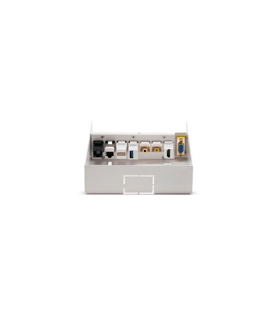 Nanocable Caja de conexiones multimedia de pared VGA+HDMI+JACK3.5+RCA+2xUSB+2xRJ45, Blanco - Imagen 4