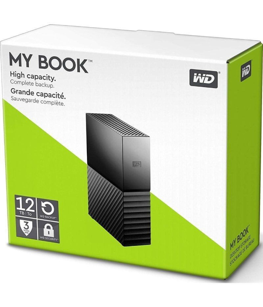 Disco externo western digital my book 12tb/ 3.5'/ usb 3.0