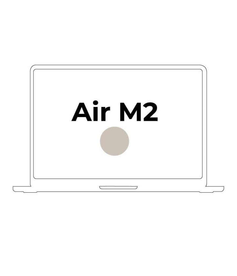 Apple macbook air 13.6'/ m2 8-core cpu/ 8gb/ 512gb ssd/ 10-core gpu/ blanco estrella