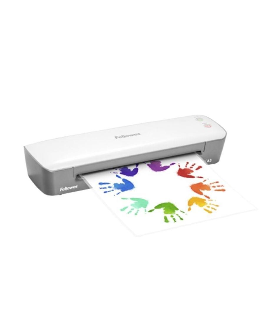 Plastificadora fellowes ion a3/ hasta a3 y 125 micras/ blanca y gris