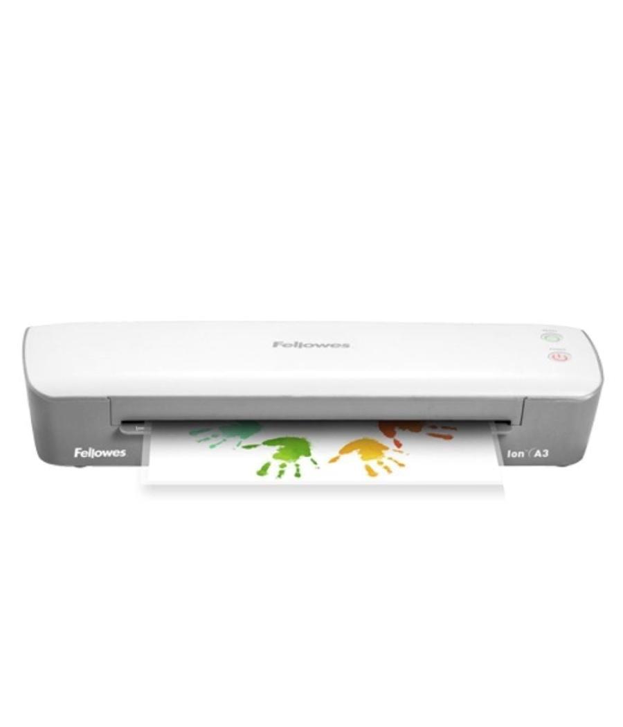 Plastificadora fellowes ion a3/ hasta a3 y 125 micras/ blanca y gris