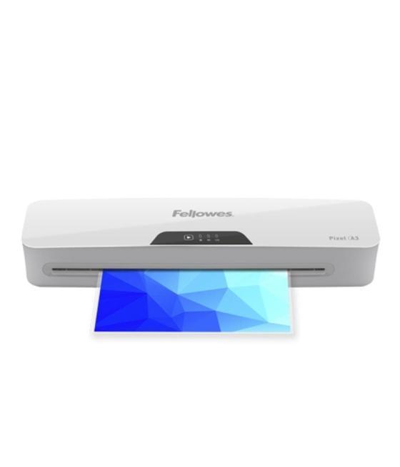 Plastificadora fellowes pixel a3/ hasta a3 y 125 micras/ blanca y gris