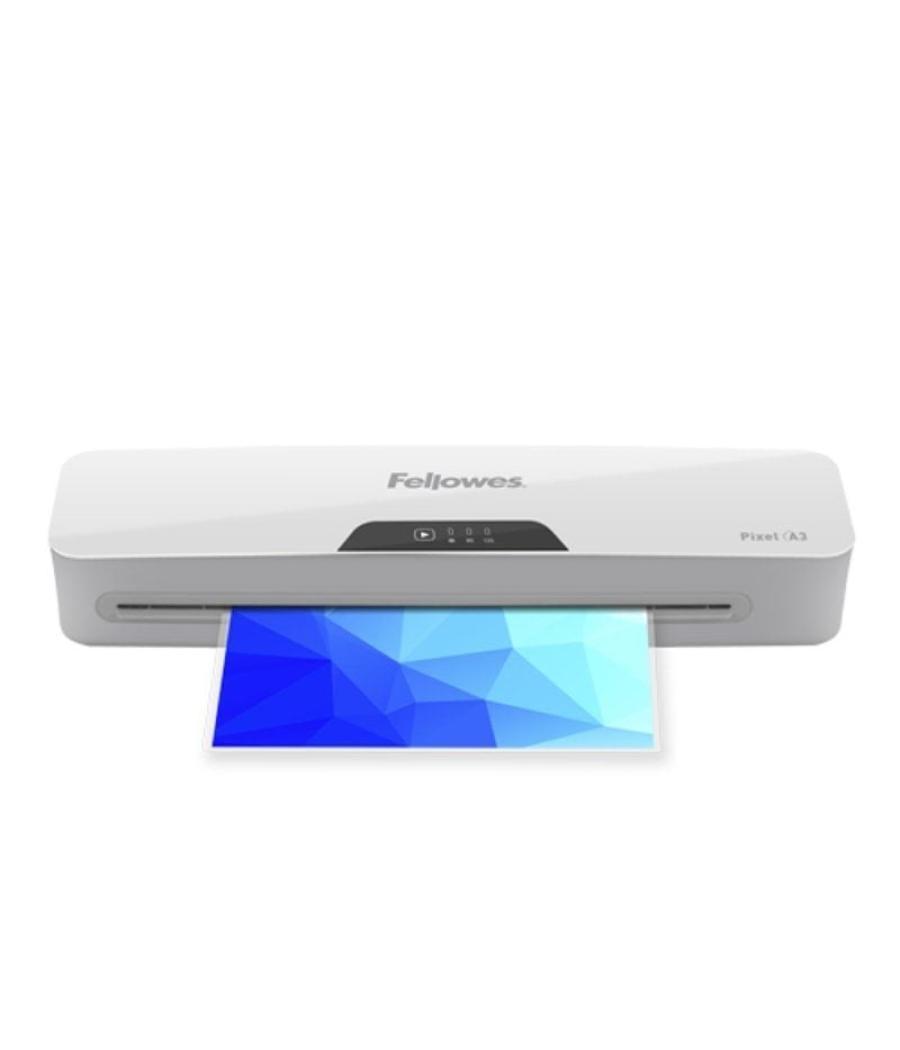 Plastificadora fellowes pixel a3/ hasta a3 y 125 micras/ blanca y gris