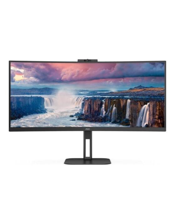 Monitor profesional curvo ultrapanorámico aoc cu34v5cw/bk 34'/ uwqhd/ multimedia/ negro