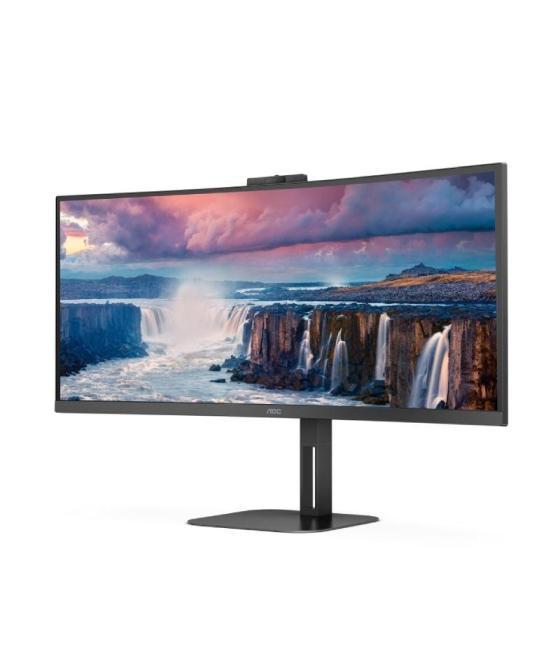 Monitor profesional curvo ultrapanorámico aoc cu34v5cw/bk 34'/ uwqhd/ multimedia/ negro
