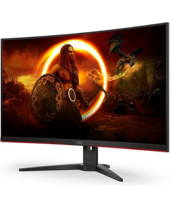 Monitor gaming curvo aoc cq32g2se/bk 31.5'/ qhd/ 1ms/ 165hz/ va/ multimedia/ negro