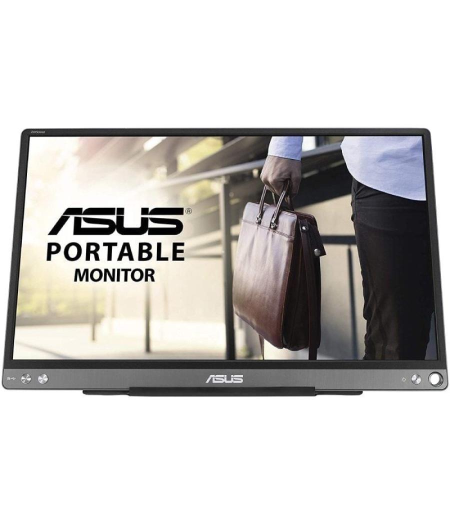 Monitor portátil asus zenscreen mb16ace 15.6'/ full hd/ plata y negro