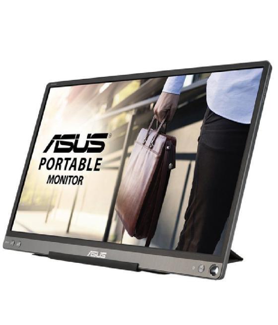 Monitor portátil asus zenscreen mb16ace 15.6'/ full hd/ plata y negro