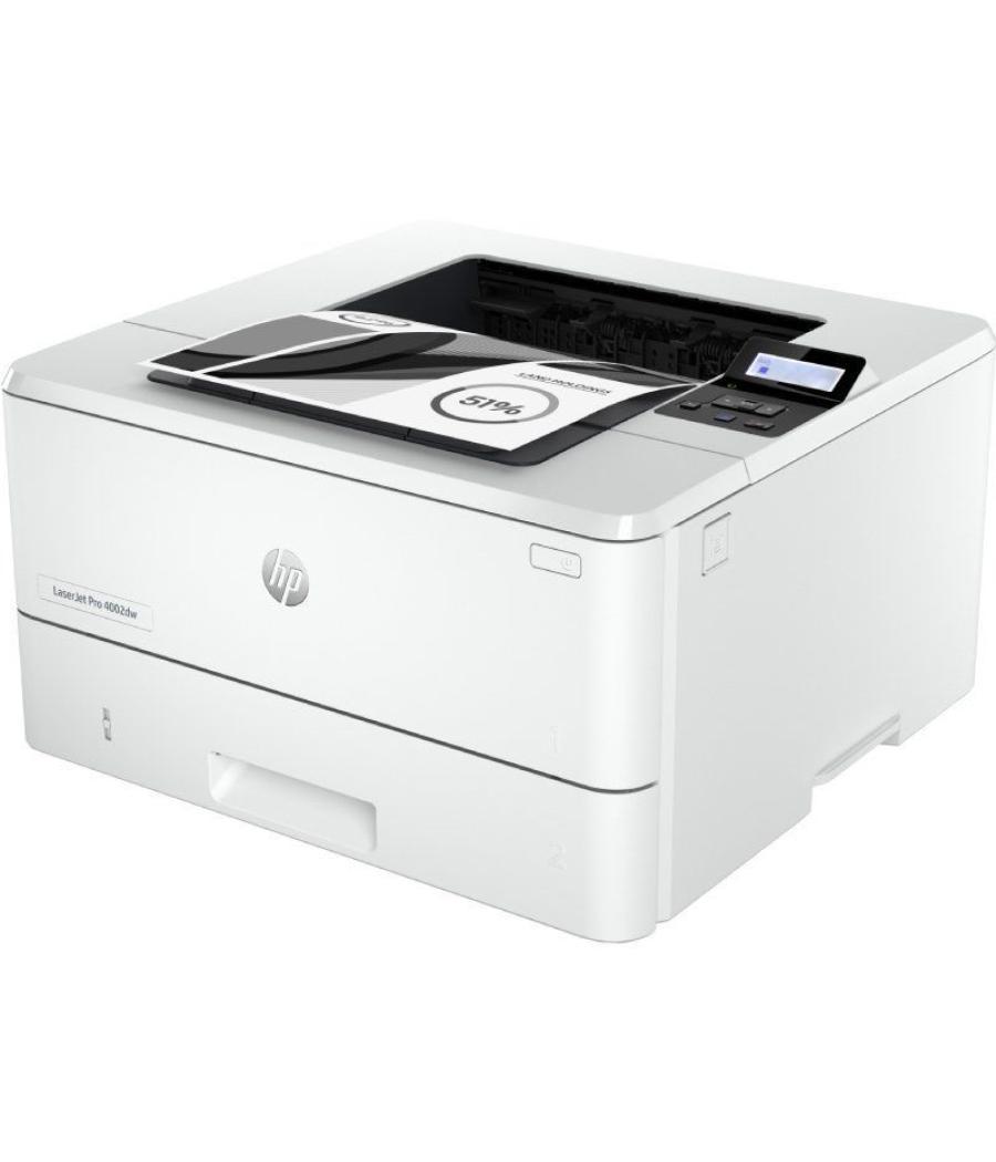 Impresora láser monocromo hp laserjet pro 4002dw wifi/ dúplex/ blanca