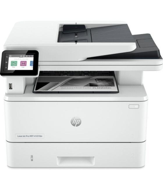 Multifunción láser monocromo hp laserjet pro 4102fdn fax/ dúplex/ blanca