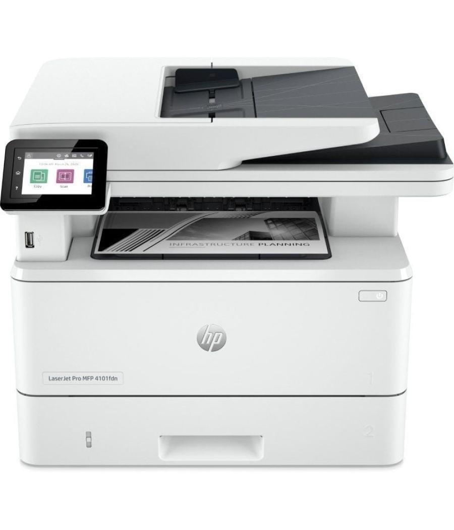 Multifunción láser monocromo hp laserjet pro 4102fdn fax/ dúplex/ blanca