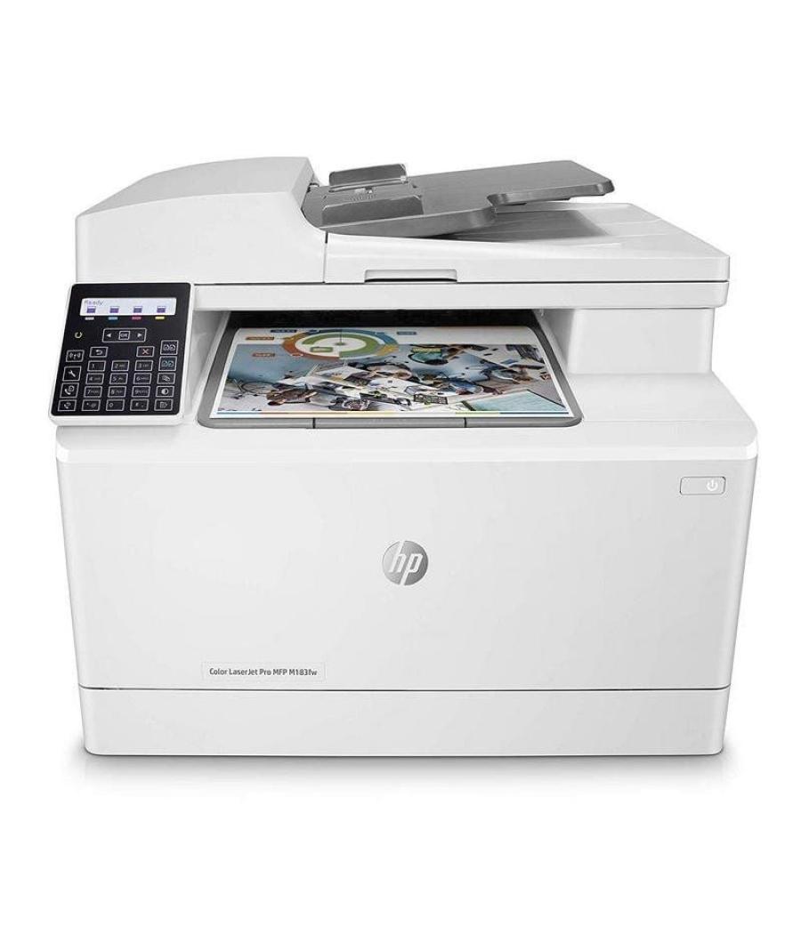 Multifunción láser color hp láserjet pro m183fw wifi/ fax/ blanca