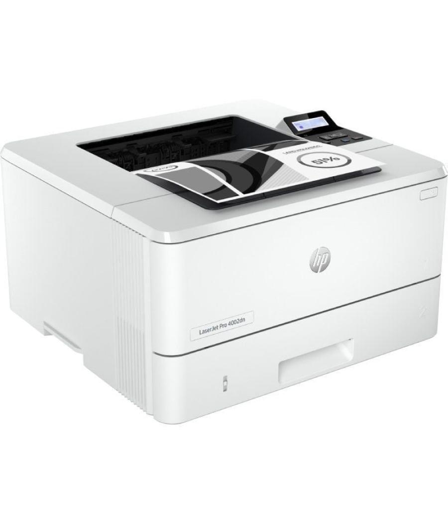 Impresora láser monocromo hp laserjet pro 4002dn/ dúplex/ blanca