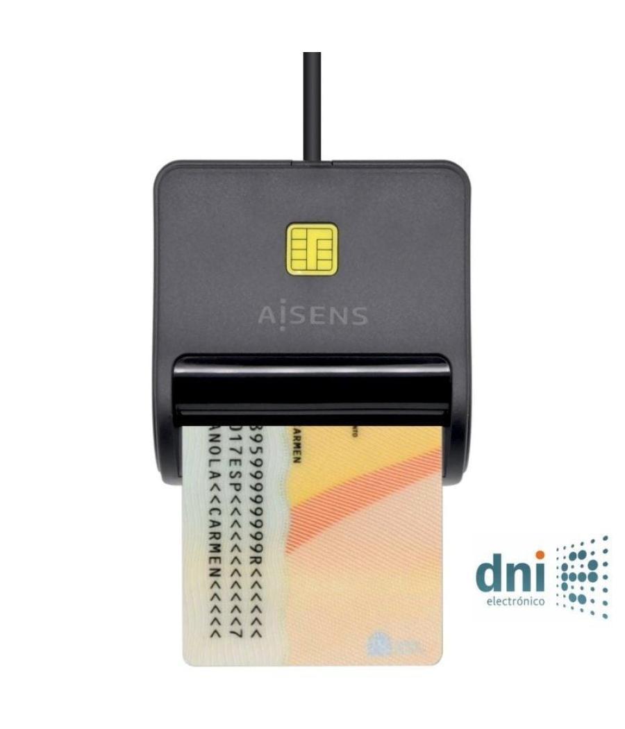 Lector de dni aisens ascr-sn01-bk/ negro