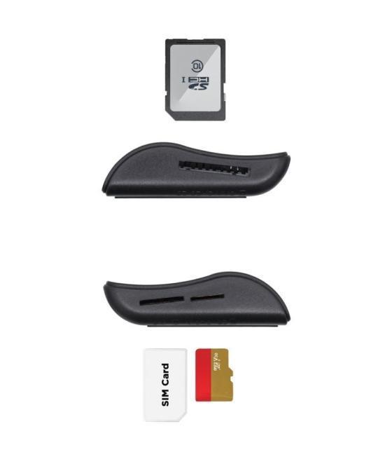 Lector de dni y tarjetas aisens ascr-sn02sd-bk/ negro