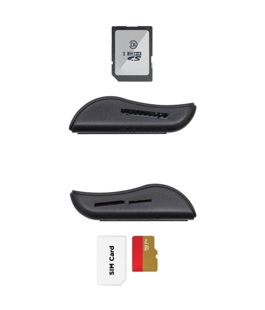 Lector de dni y tarjetas aisens ascr-sn02sd-bk/ negro