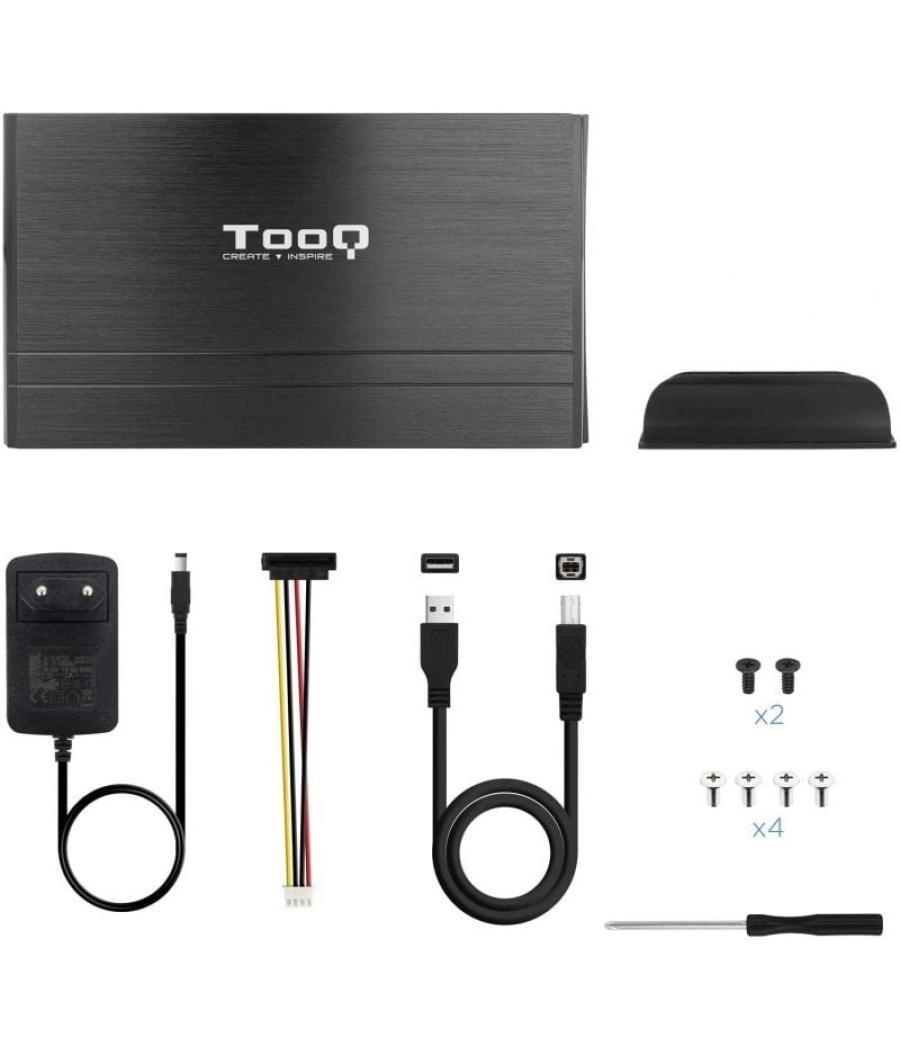 Caja externa para disco duro de 3.5' tooq tqe-3520b/ usb 2.0
