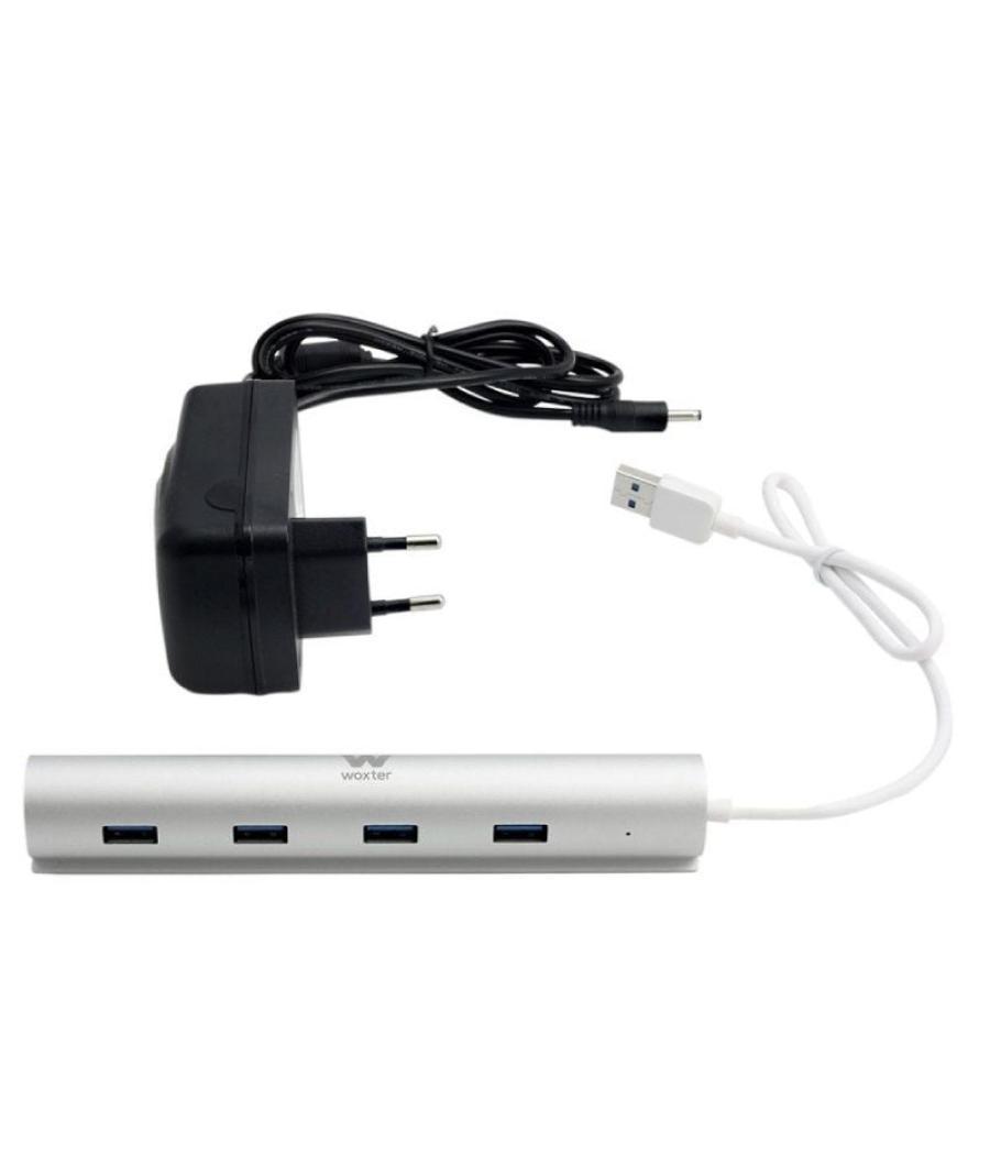 Hub usb 3.0 con alimentación externa woxter hub 73 pe26-142/ 7xusb/ gris