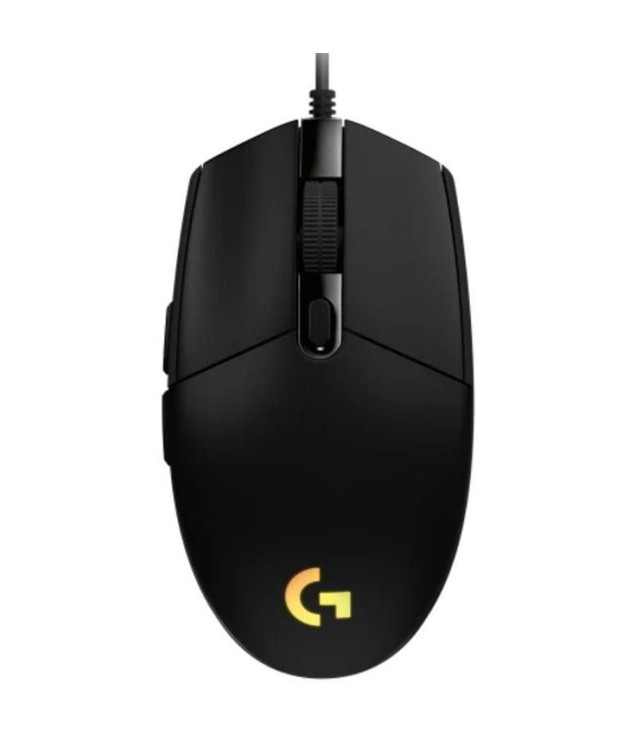 Ratón gaming logitech g102 lightsync/ hasta 8000 dpi/ negro