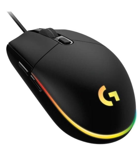 Ratón gaming logitech g102 lightsync/ hasta 8000 dpi/ negro