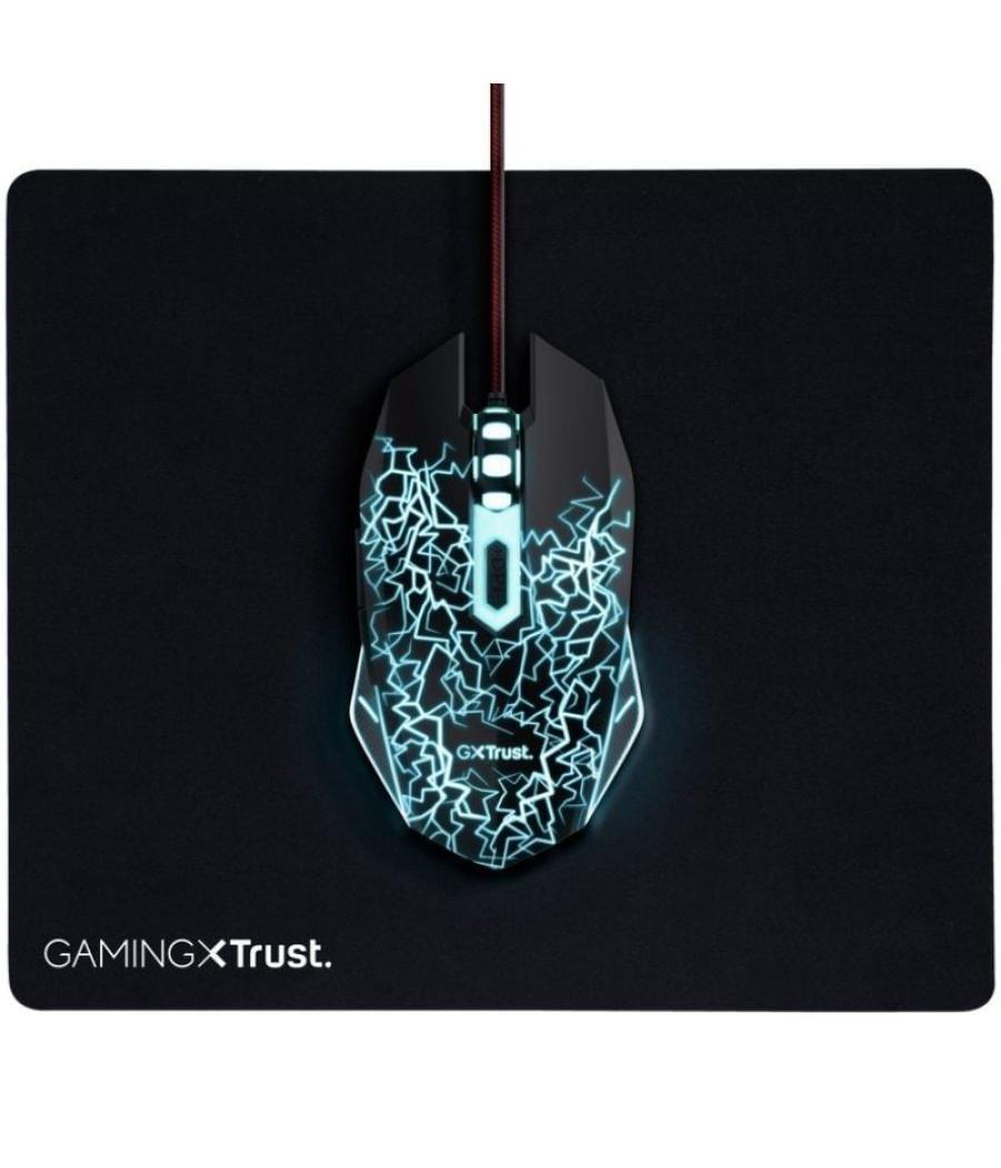 Pack gaming trust gaming 24752/ ratón óptico + alfombrilla