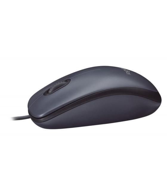 Ratón logitech m90/ hasta 1000 dpi/ gris v2