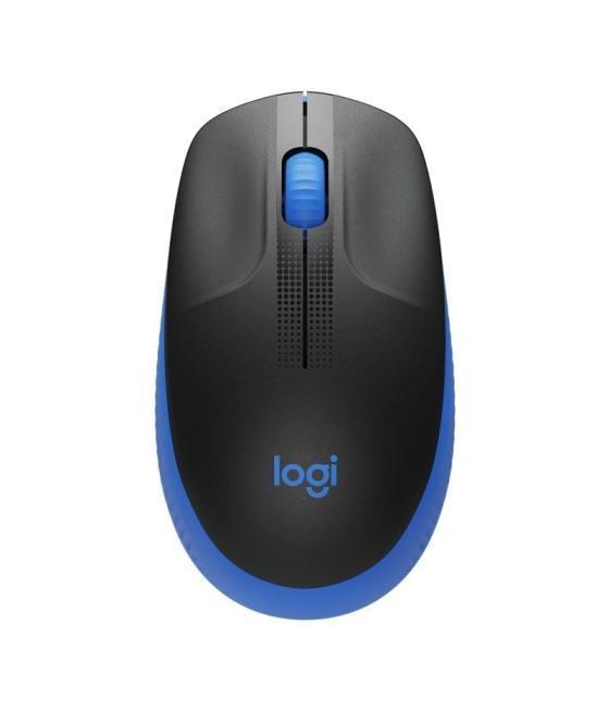 Ratón inalámbrico logitech m190/ hasta 1000 dpi/ azul