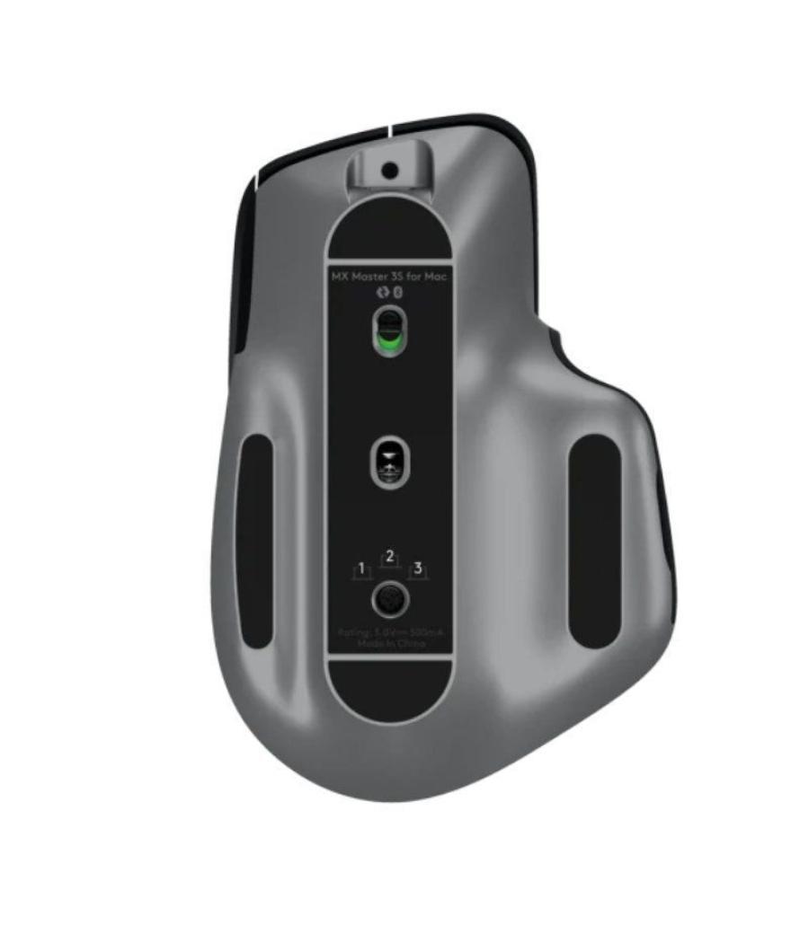 Ratón ergonómico inalámbrico por bluetooth logitech mx master 3s for mac/ batería recargable/ hasta 8000 dpi/ gris espacial