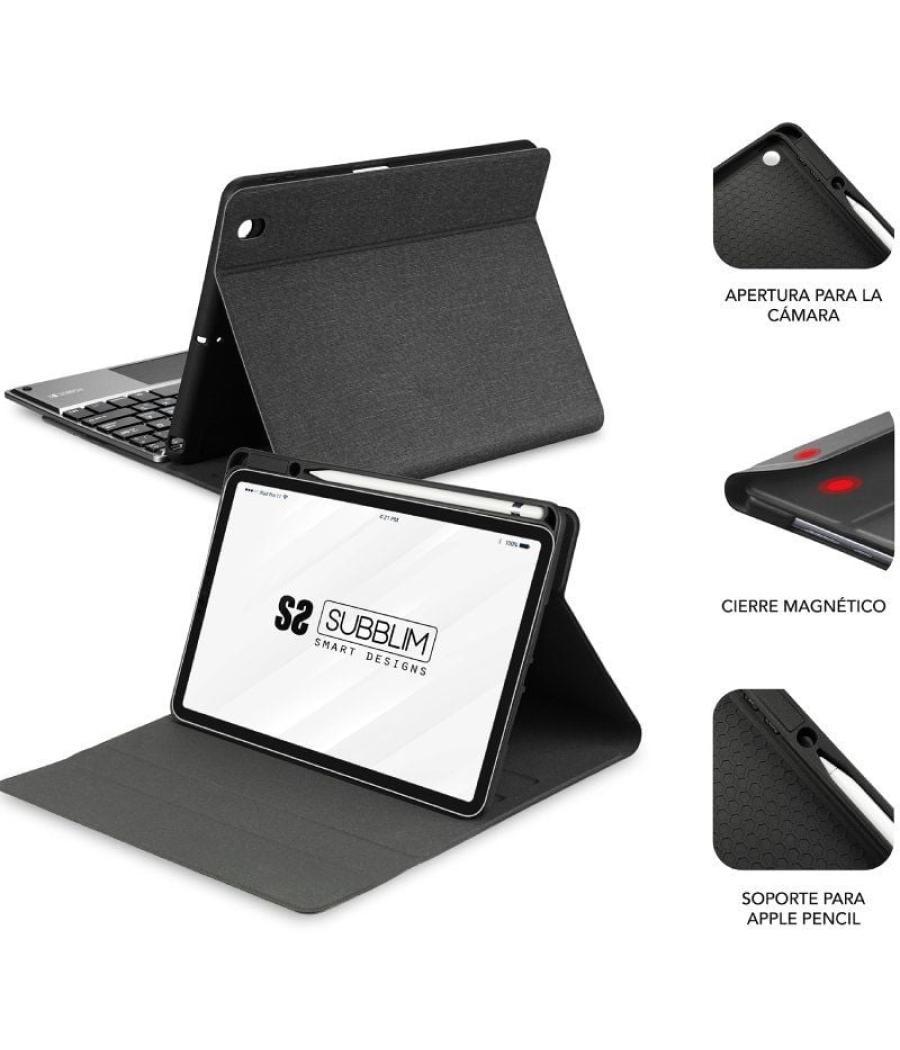 Funda con teclado subblim keytab pro bt para tablet ipad 10.9' 10a gen/ negra