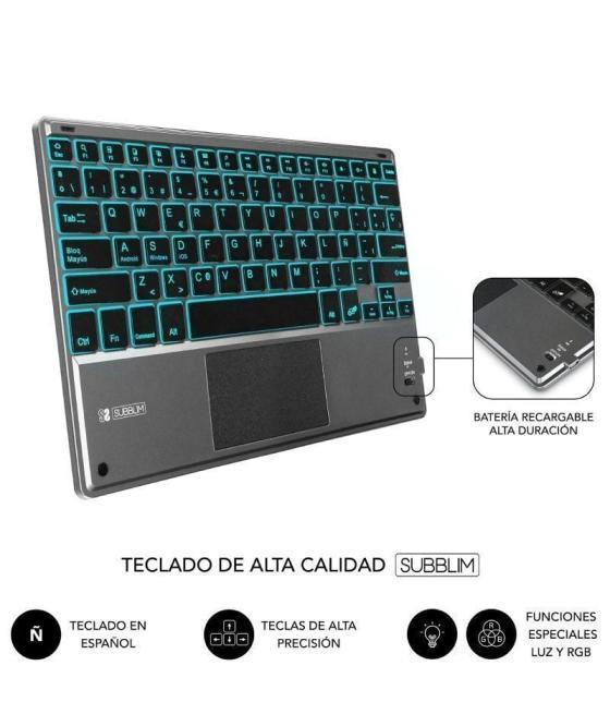 Funda con teclado subblim keytab pro bt para tablet ipad 10.9' 10a gen/ negra