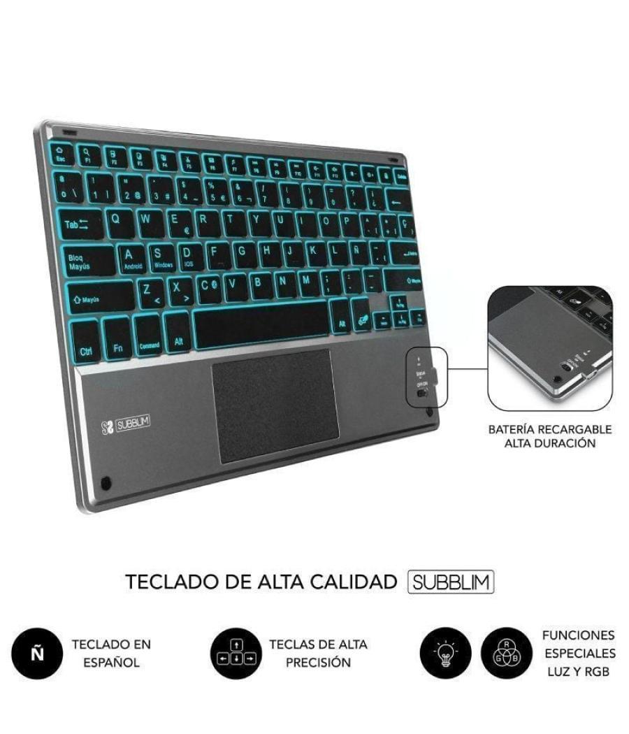 Funda con teclado subblim keytab pro bt para tablet ipad 10.9' 10a gen/ negra