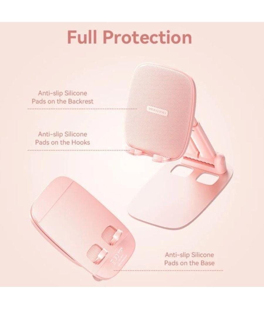Soporte para smartphone/tablet vention ksgp0/ rosa
