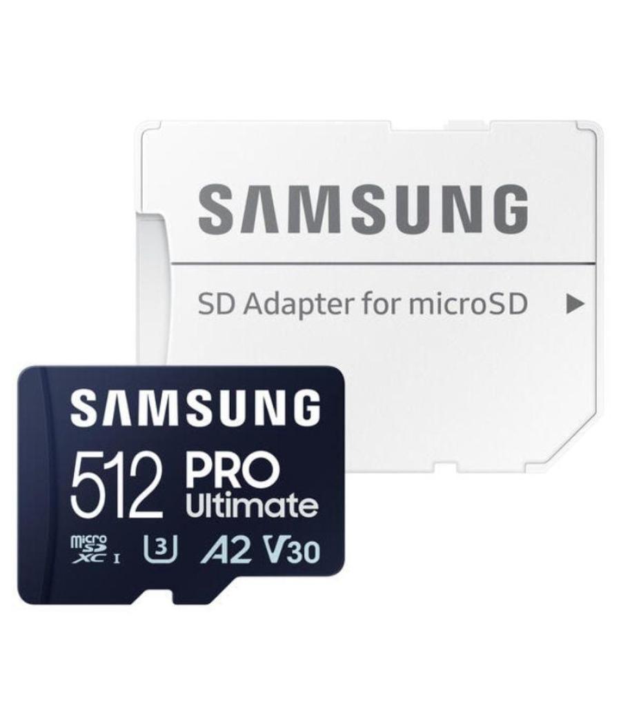 Tarjeta de memoria samsung pro ultimate 512gb microsd xc con adaptador/ clase 10/ 200mbs