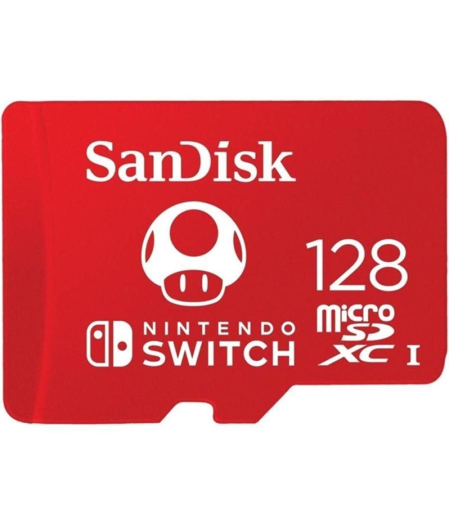 Tarjeta de memoria sandisk nintendo switch 128gb microsd xc uhs-i/ clase 10/ 100mbs