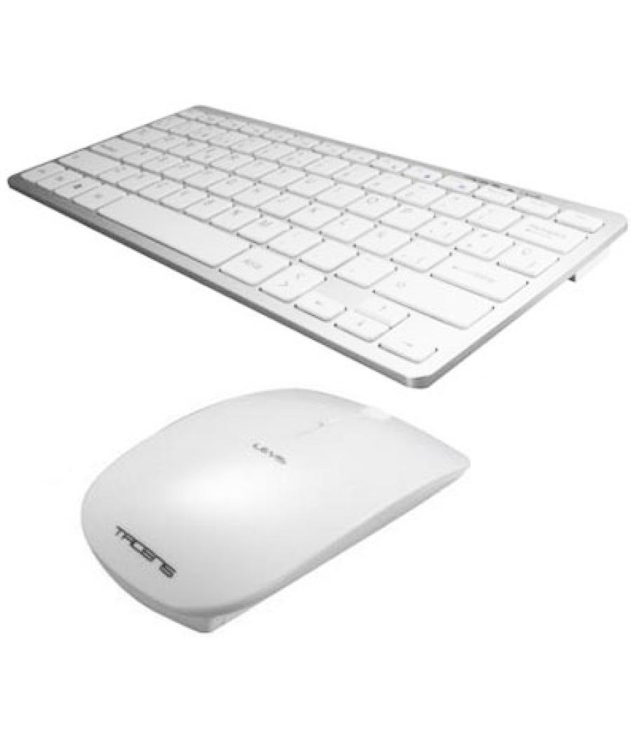 Pack teclado y mouse wireless 2,4ghz levis combo v2 mouse optico 1200-2000 dpi color blanco teclado dise¥o compacto color blanco
