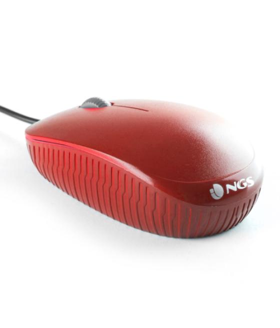 Mouse ngs flame red optico con cable