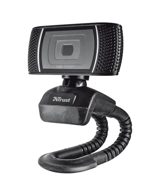 Webcam con microfono trust trino video hd 720p con boton para foto 8 mgpx usb negra 18679