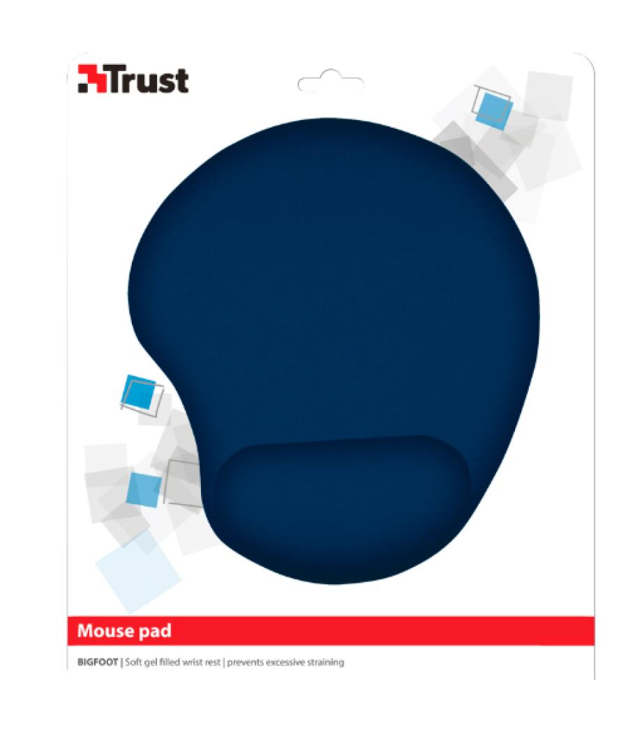 Alfombrilla trust bigfoot gel - base antideslizante - superficie de microfibra color azul 20426