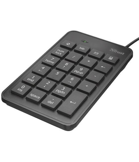Teclado numerico trust xalas 23 teclas tamaño normal y 5 teclas multimedia 22221