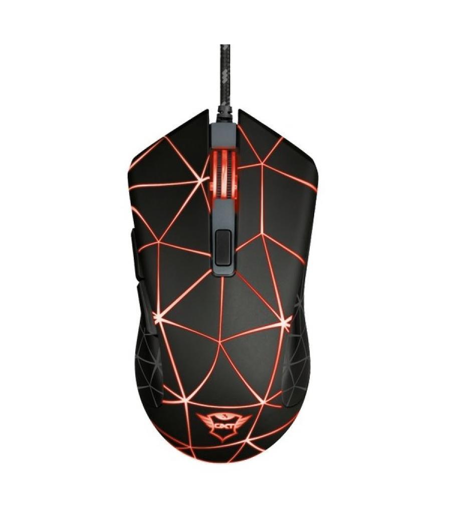 Mouse trust gaming rgb gxt 133 locx iluminacion led 800-4000ppp dpi 6 botones programables 22988