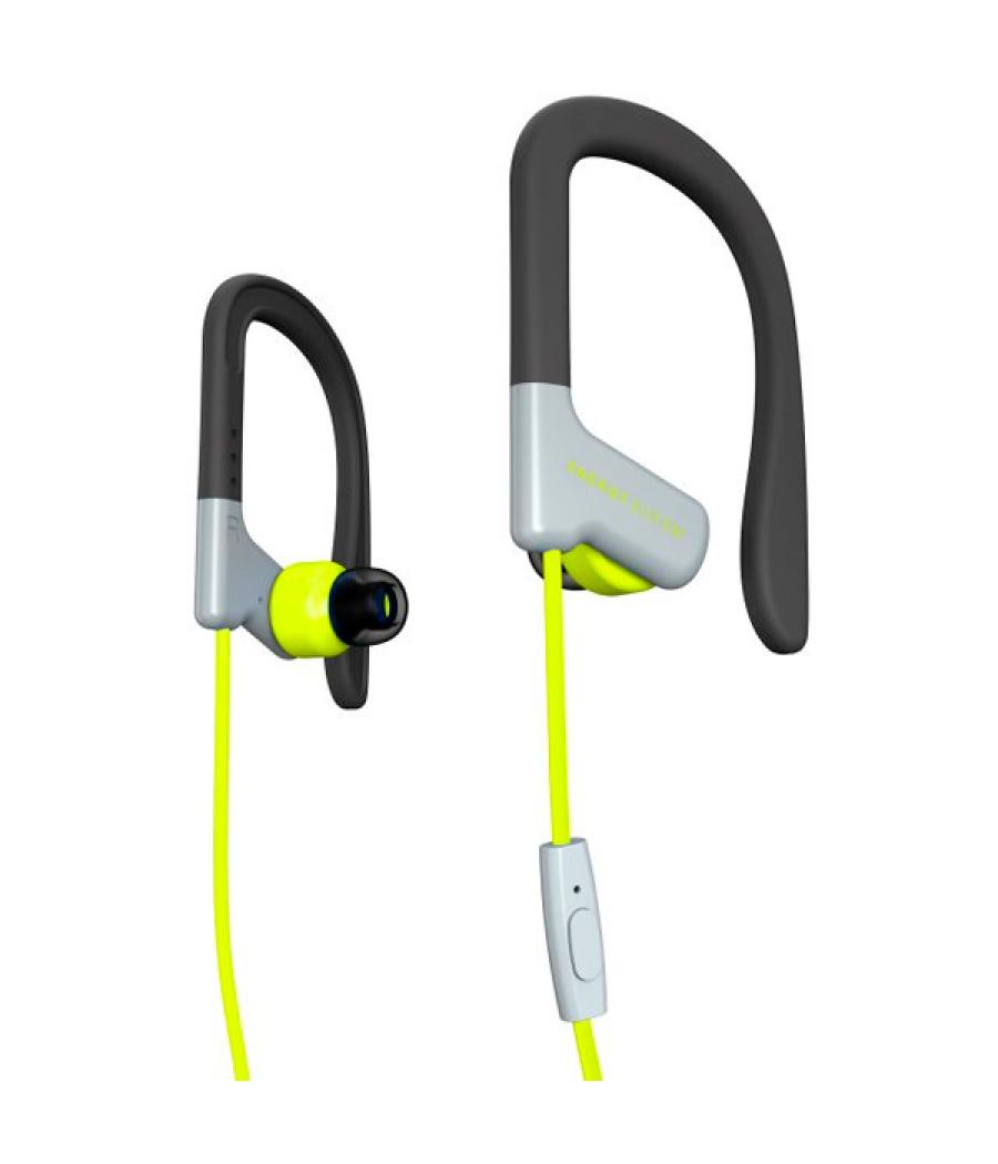 Auricular energy sistem sport 1 yellow 3.5mm con microfono, secure fit, resistente al sudor y salpicaduras , control talk