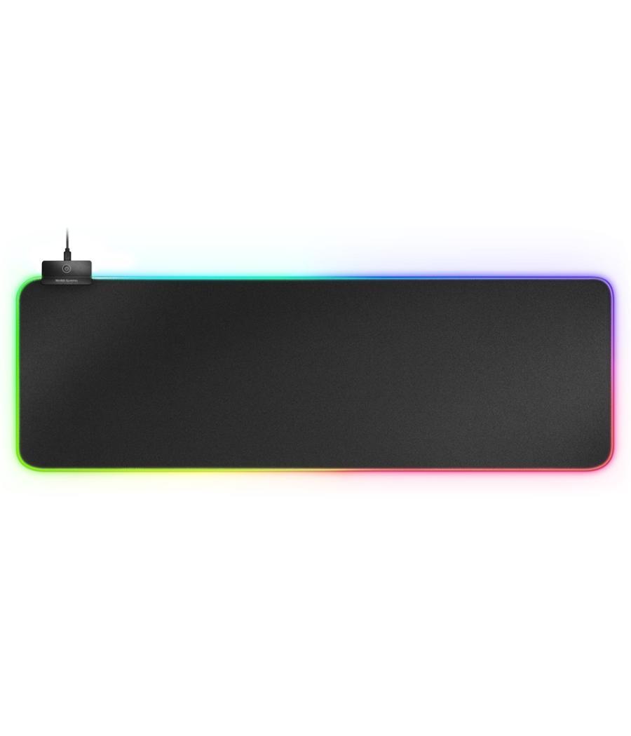 Alfombrilla mars gaming mmprgb2 iluminacion rgb en contorno tamaño xxl 800x300mm 4mm integra hub 2xusb 2.0