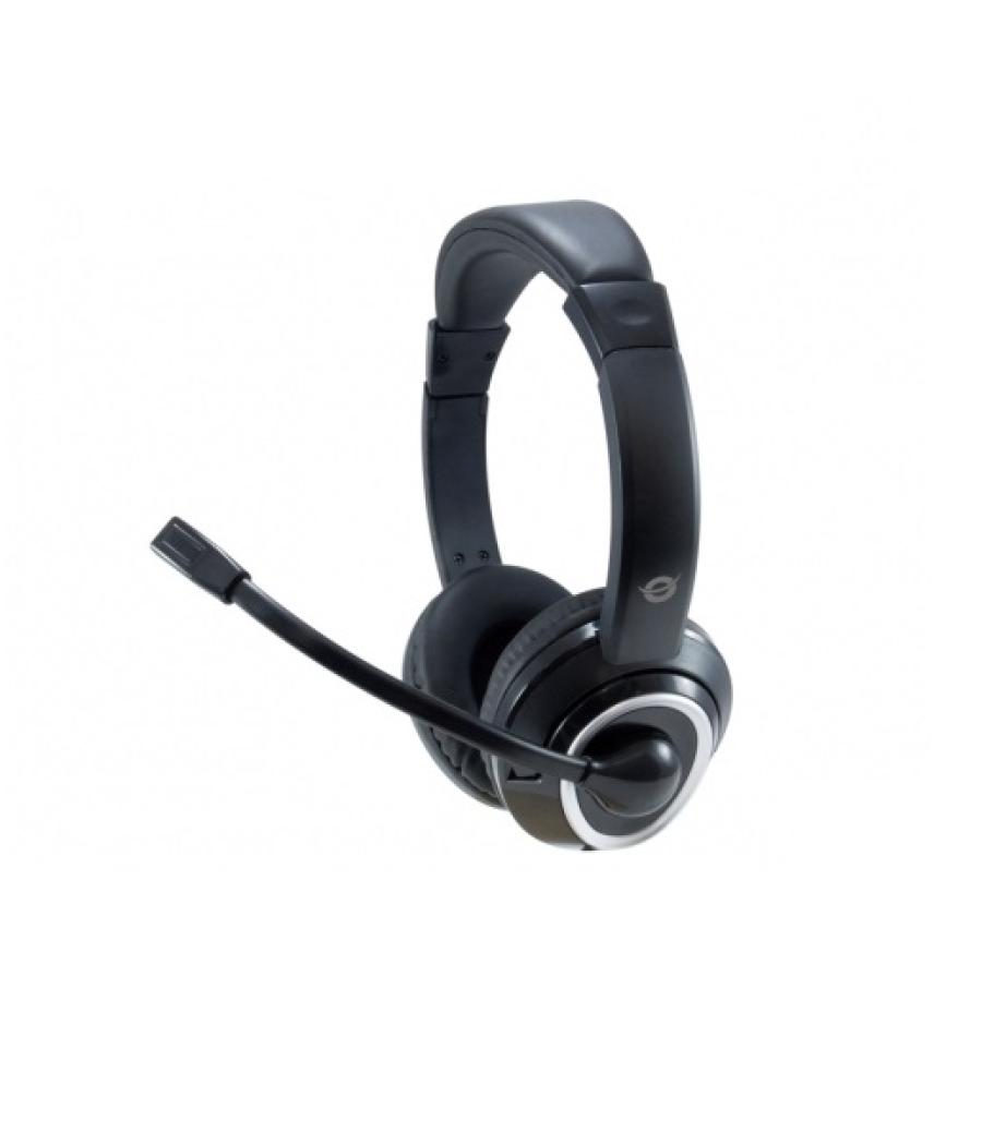 Headset conceptronic polona usb microfono flexible control de volumen color negro / blanco