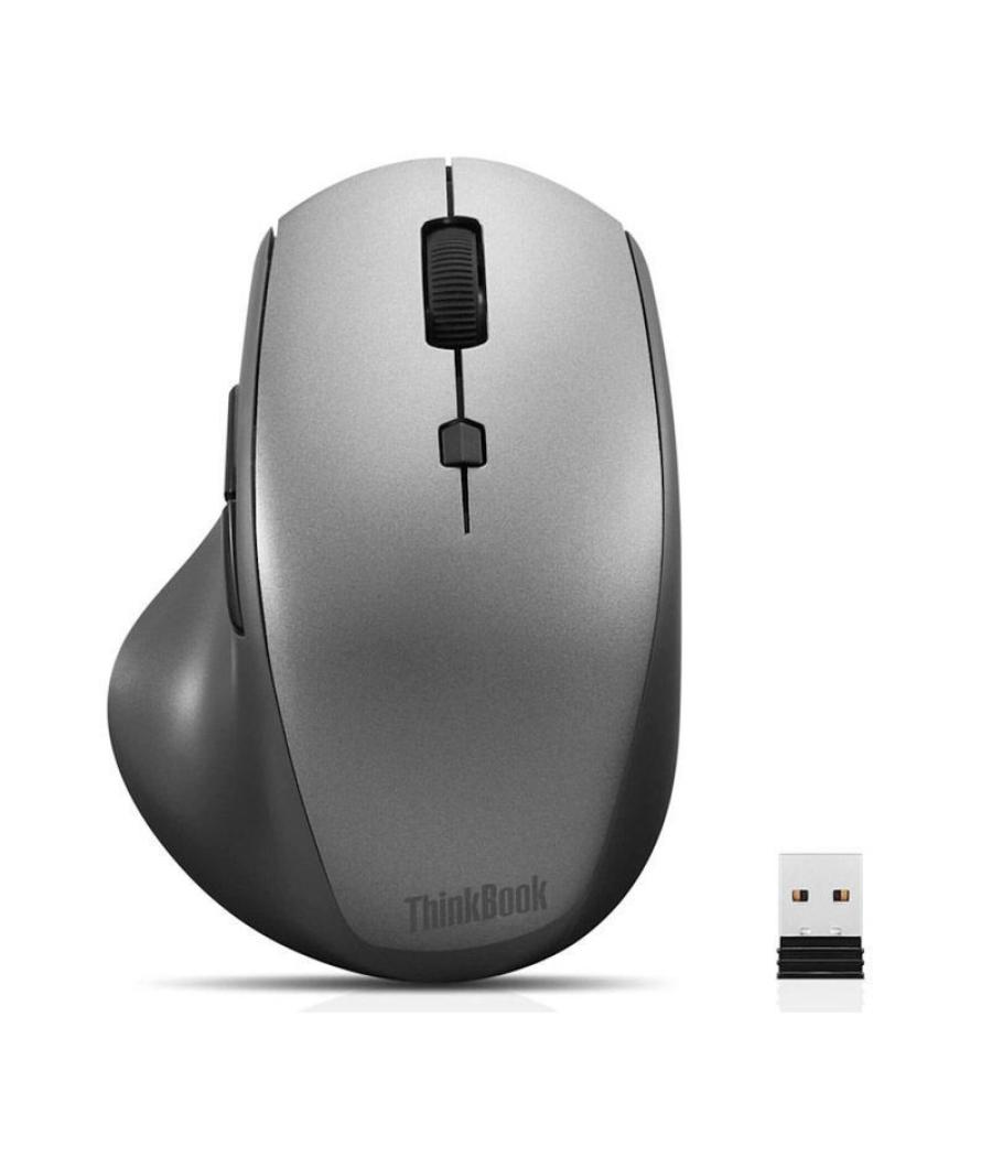 Mouse lenovo wireless thinkbook media 2.4ghz 7 botones, nano receptor, dise¤o ergonomico